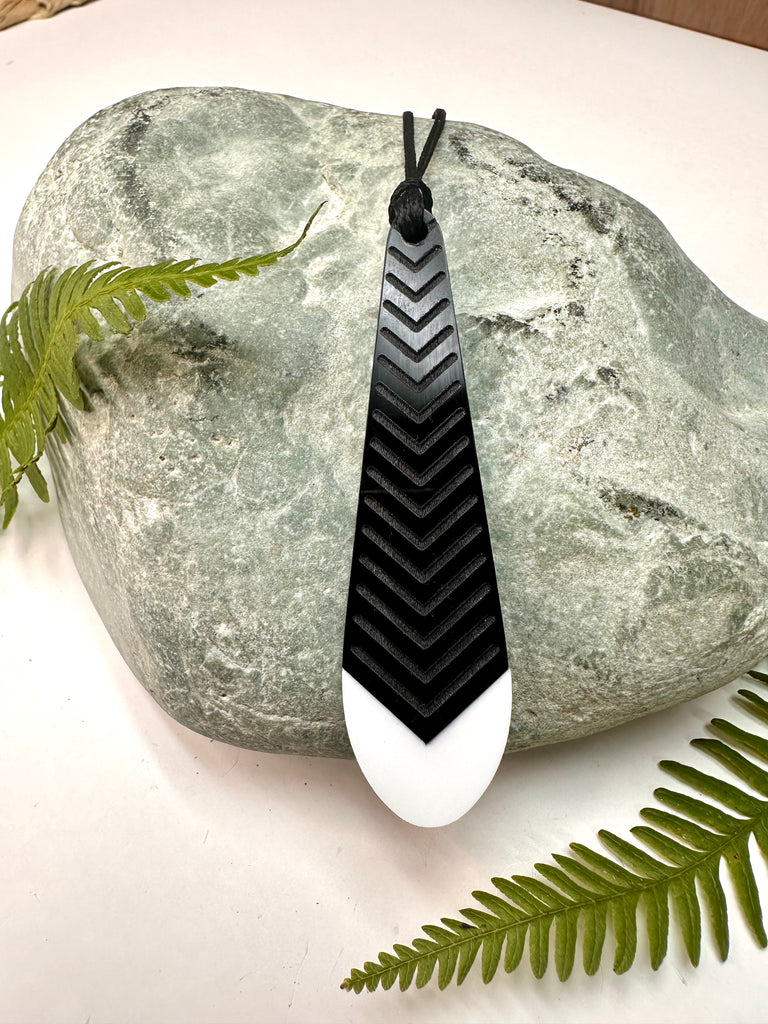 Huia Feather Pendant - TroubleMaker.co.nz