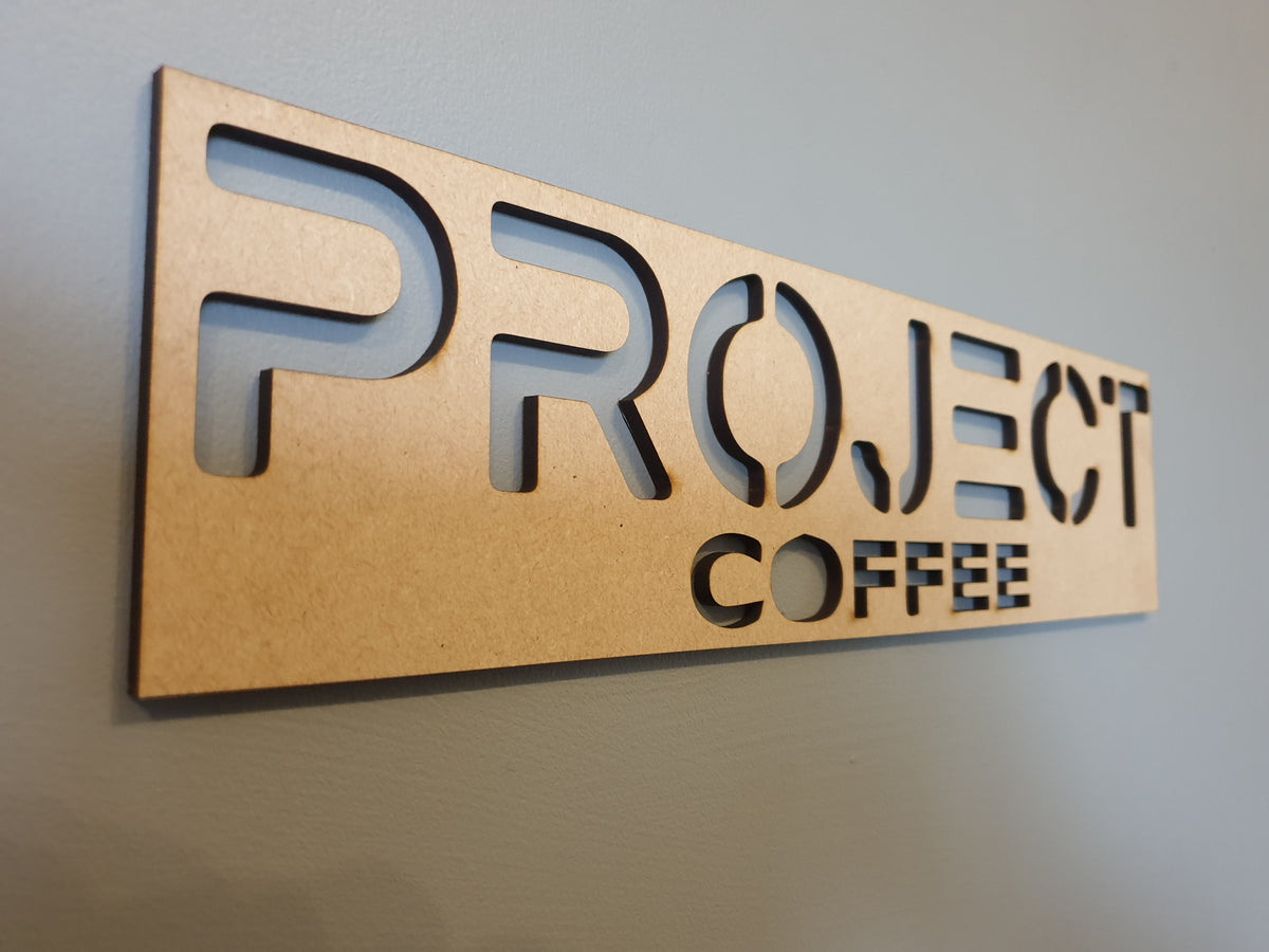 Commercial laser cut business signs TroubleMaker.co.nz