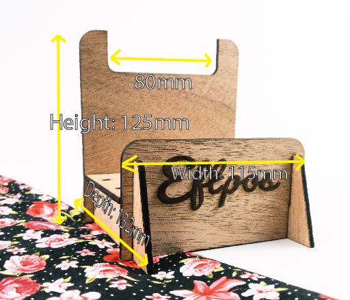 Eftpos device holder, logo engraved - TroubleMaker.co.nz
