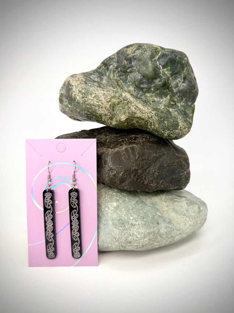 Kowhaiwhai Straight Drop Earrings