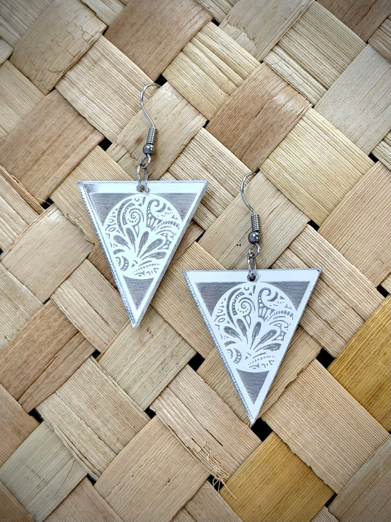 Batik Triangle Earrings