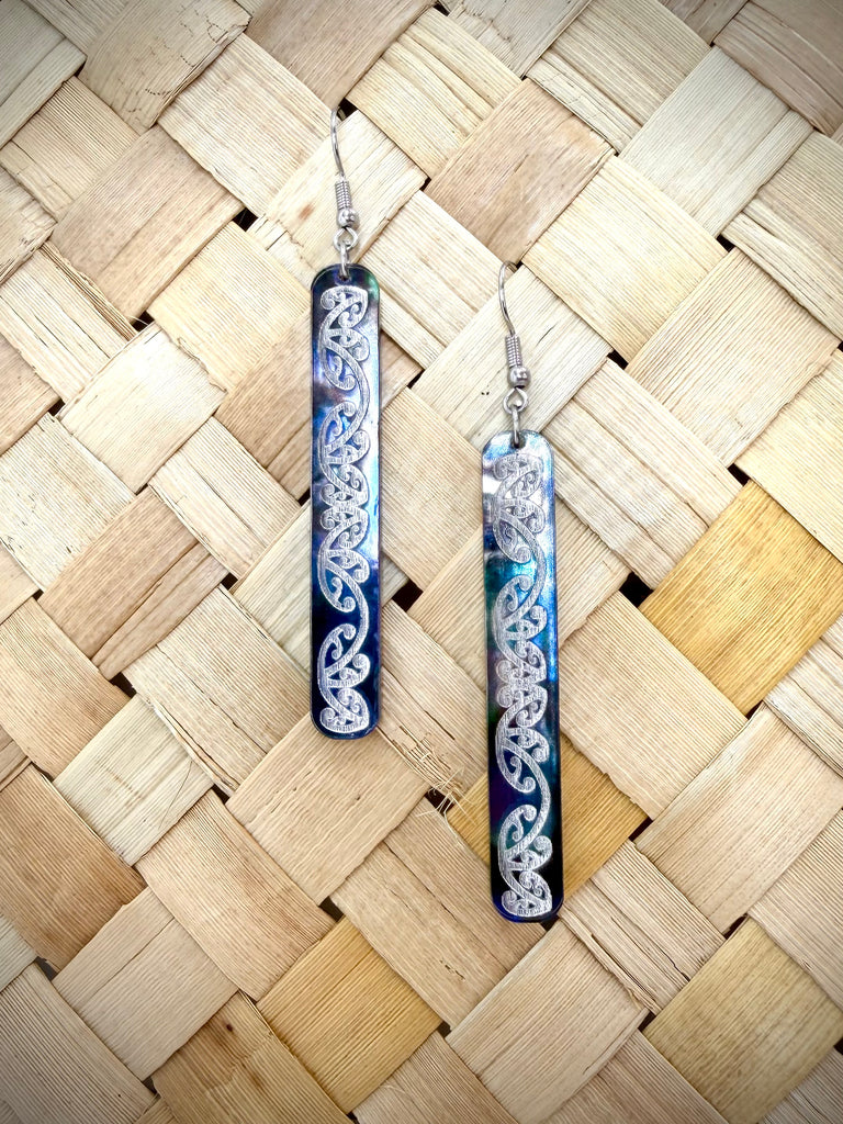 Kowhaiwhai Straight Drop Earrings