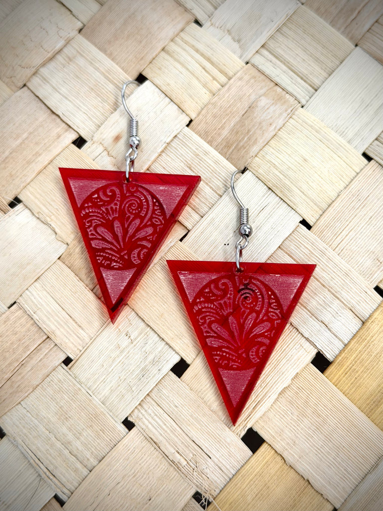 Batik Triangle Earrings