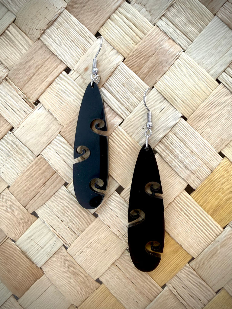 Koru Side Teardrop Earrings
