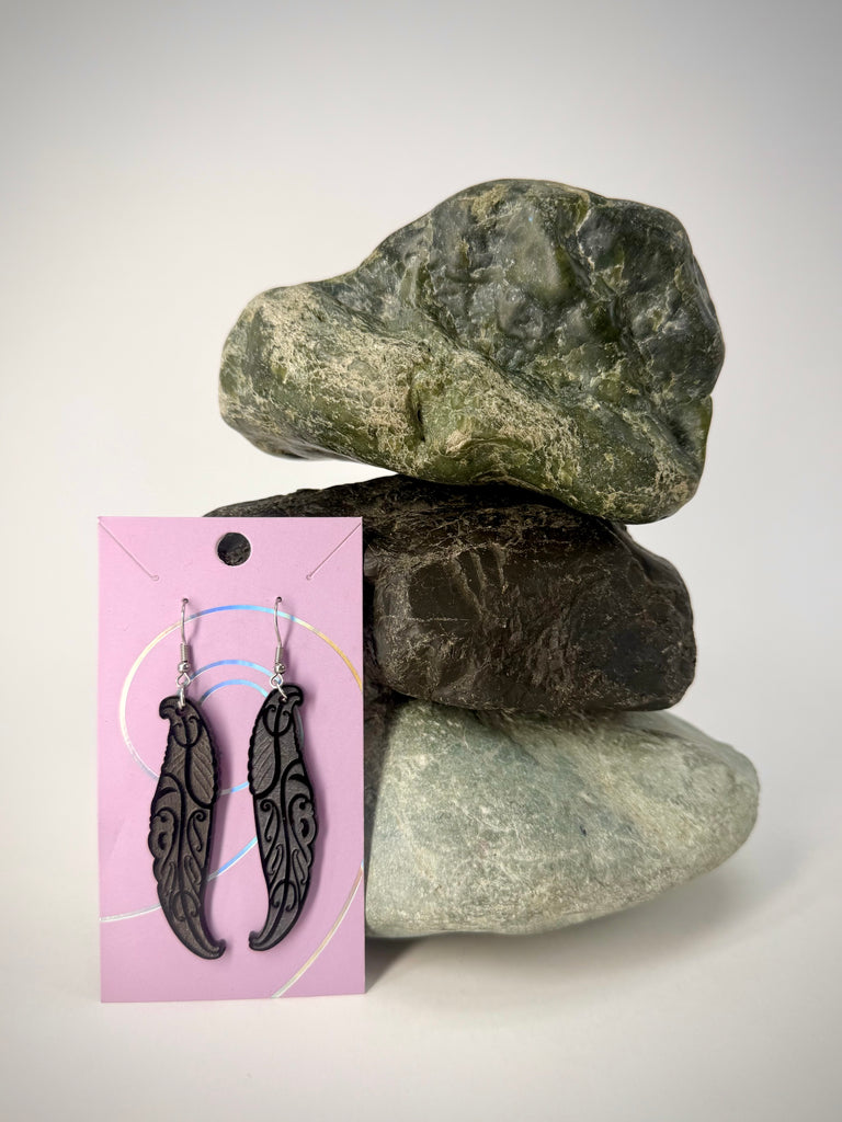 Wai Huruhuru Earrings