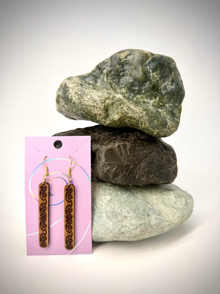 Kowhaiwhai Straight Drop Earrings