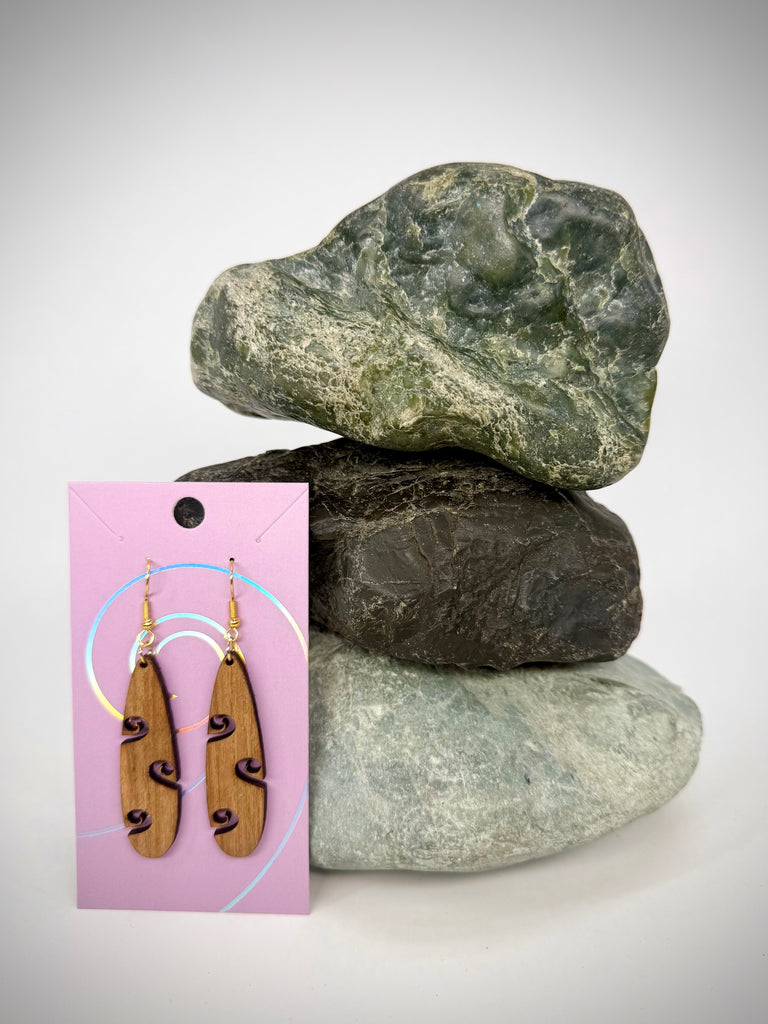 Koru Side Teardrop Earrings