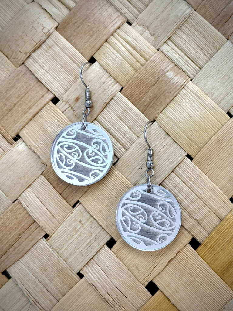 Kowhaiwhai Circle Earrings