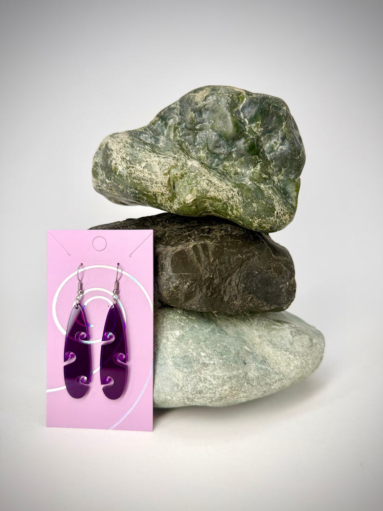 Koru Side Teardrop Earrings