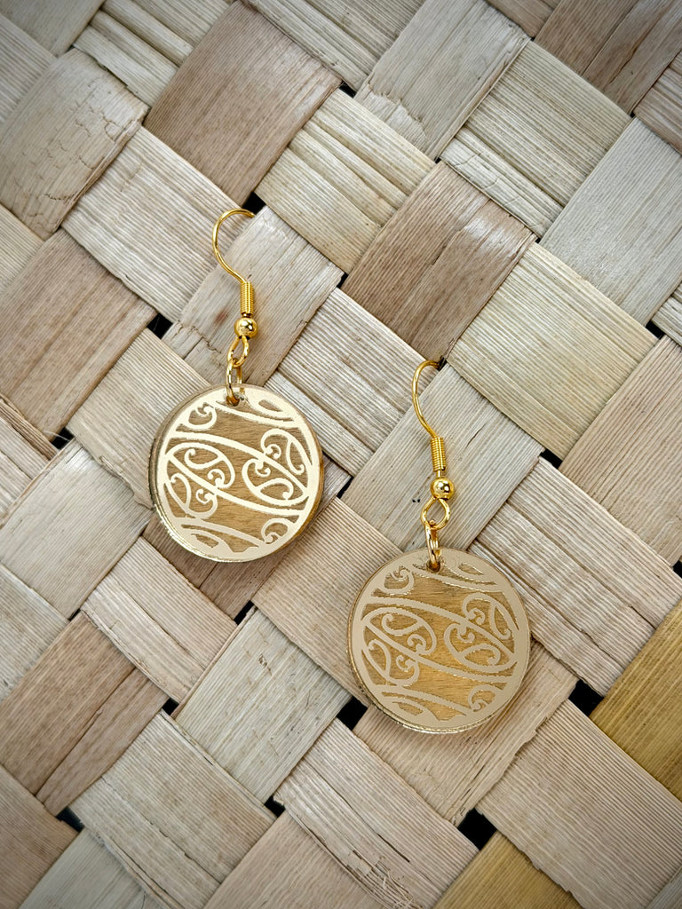 Kowhaiwhai Circle Earrings