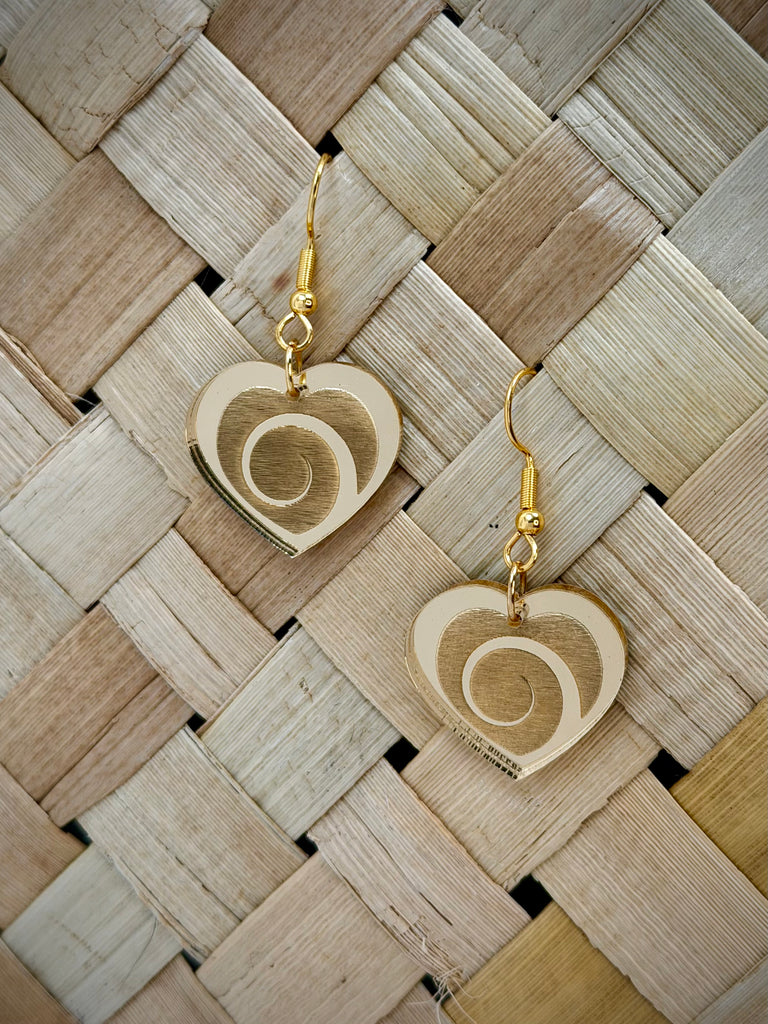 Aroha Heart Drop Earrings