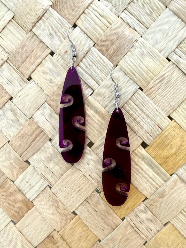 Koru Side Teardrop Earrings