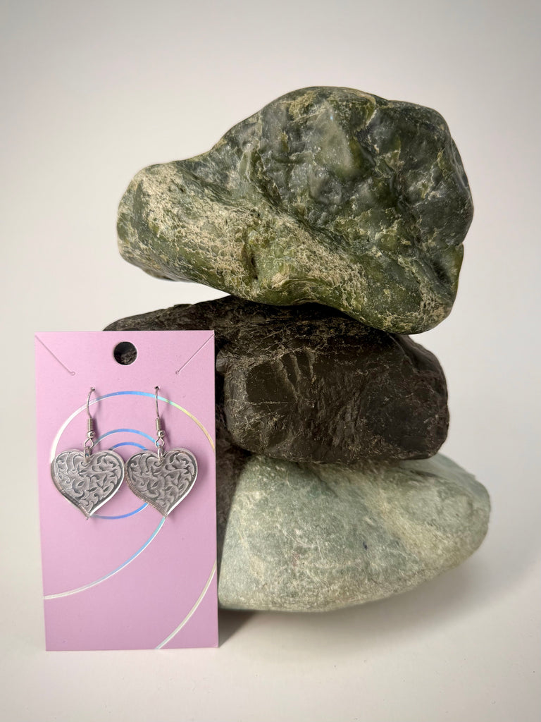 Batik Heart Earrings