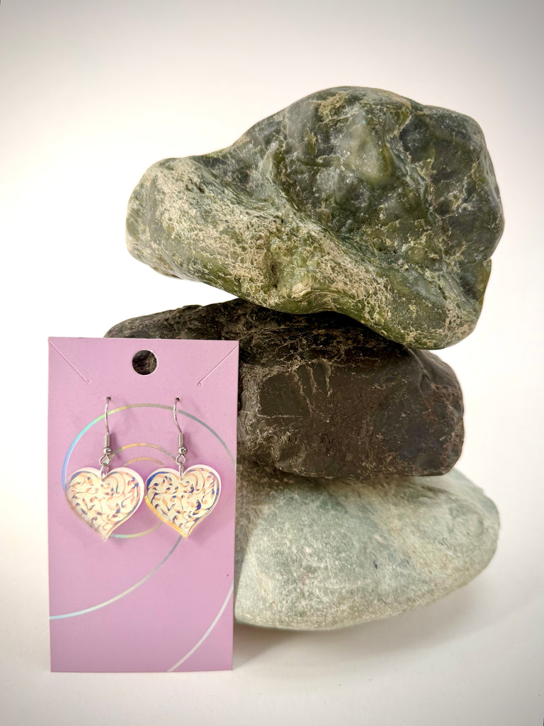 Batik Heart Earrings