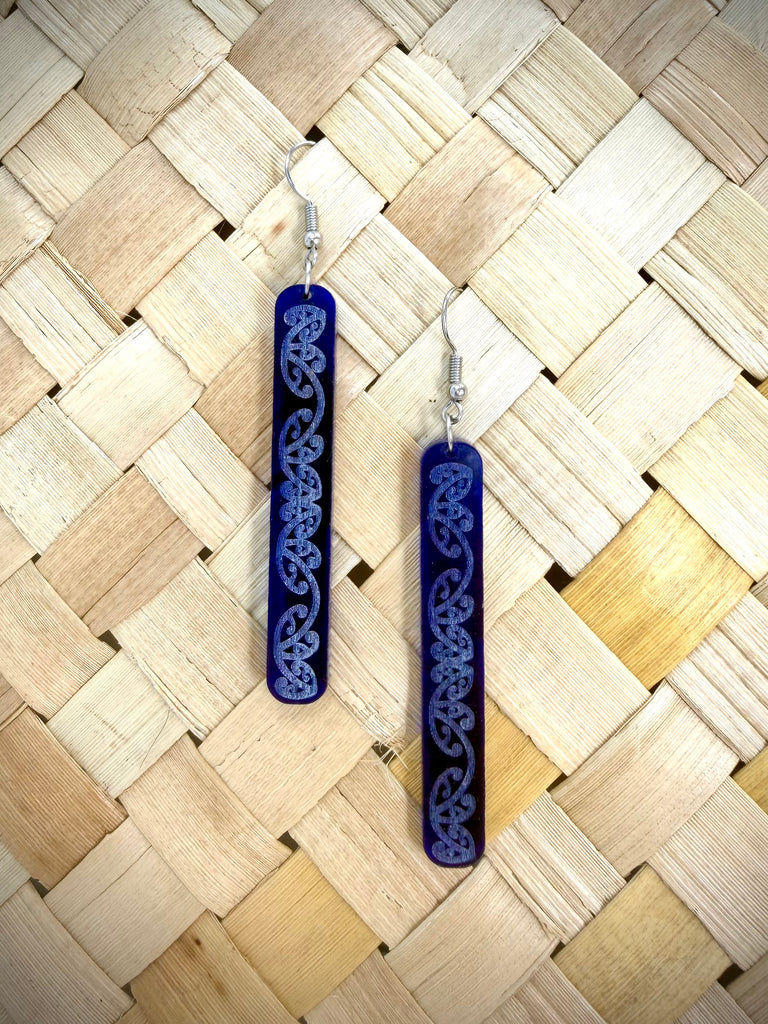 Kowhaiwhai Straight Drop Earrings