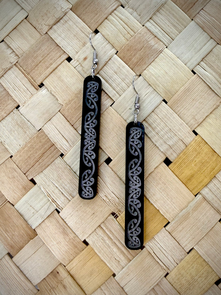 Kowhaiwhai Straight Drop Earrings
