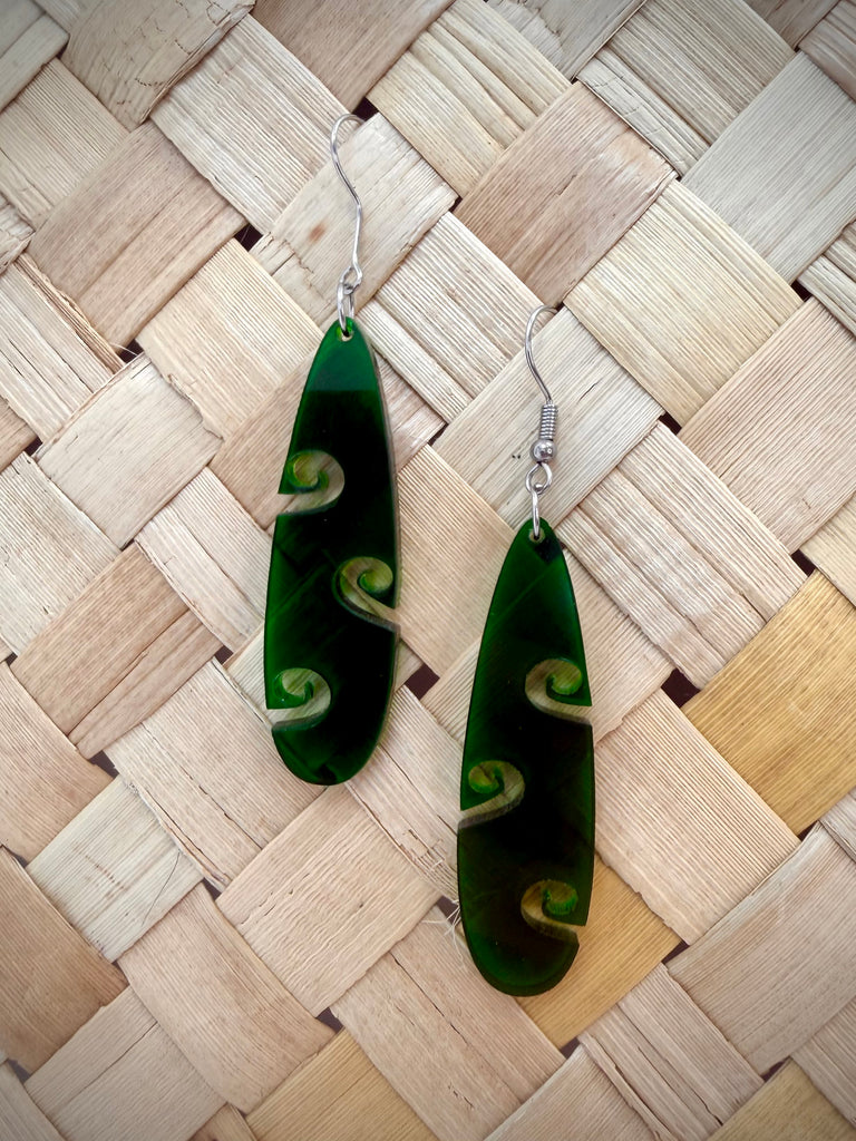 Koru Side Teardrop Earrings