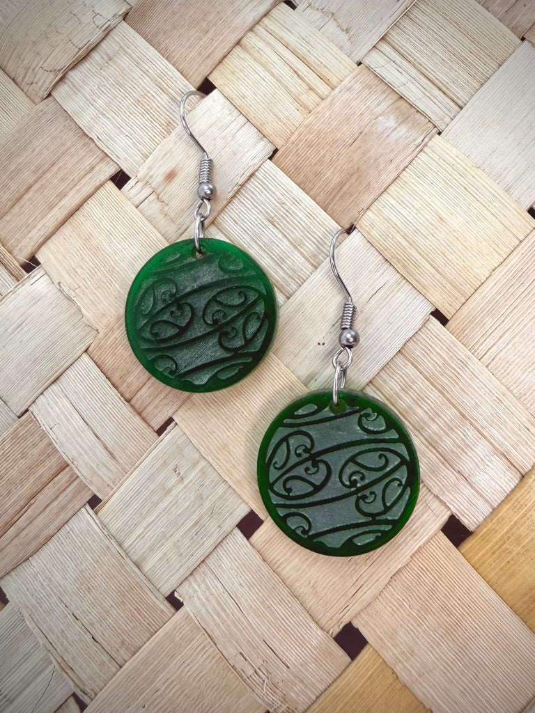 Kowhaiwhai Circle Earrings