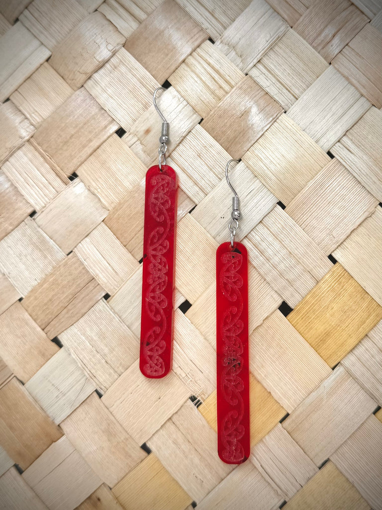 Kowhaiwhai Straight Drop Earrings