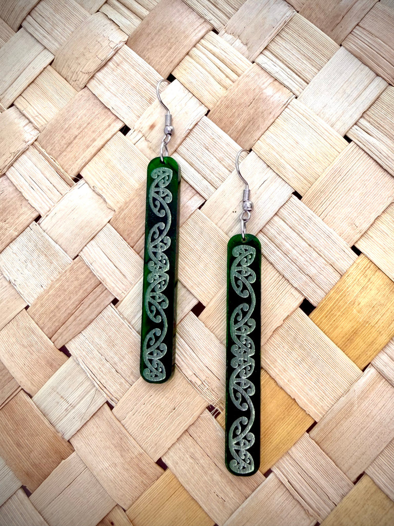 Kowhaiwhai Straight Drop Earrings