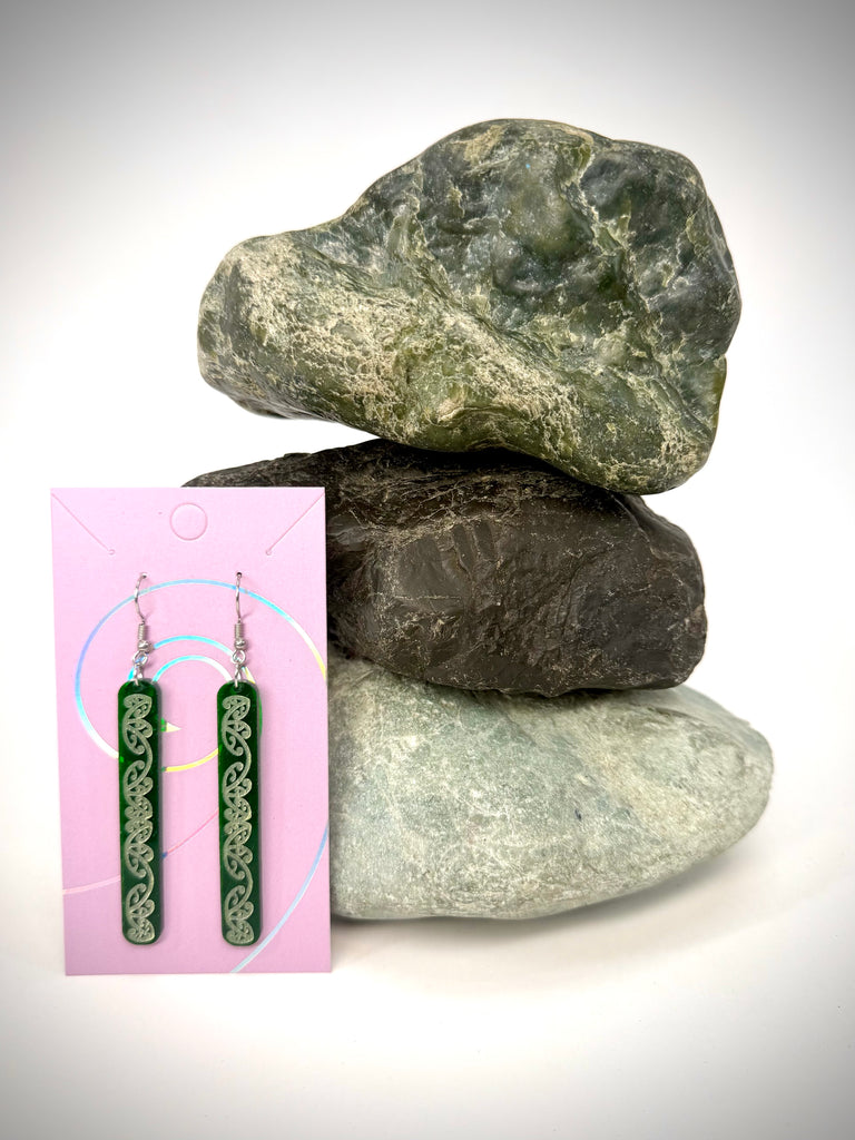 Kowhaiwhai Straight Drop Earrings