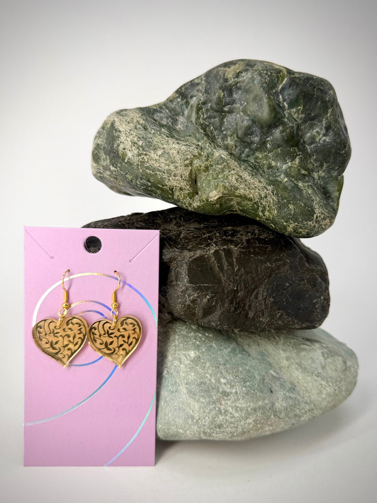 Batik Heart Earrings