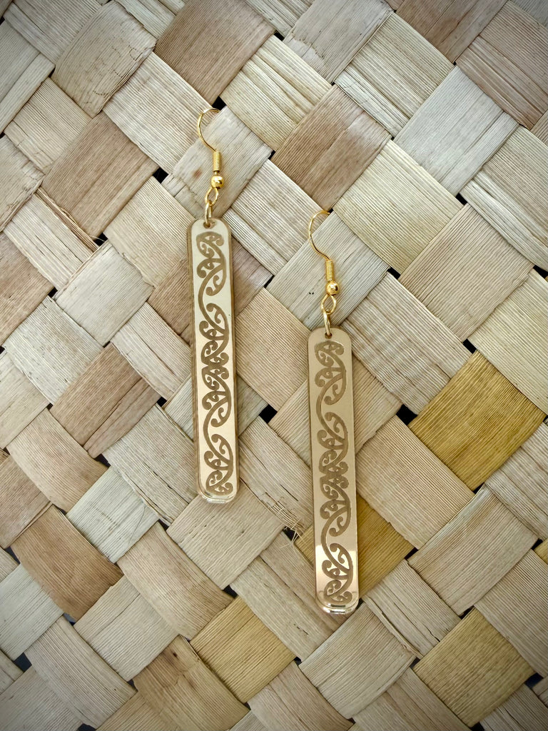 Kowhaiwhai Straight Drop Earrings