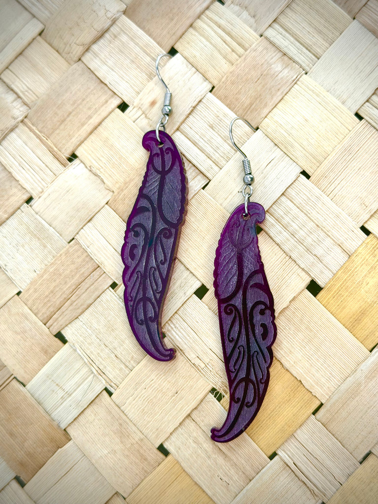 Wai Huruhuru Earrings