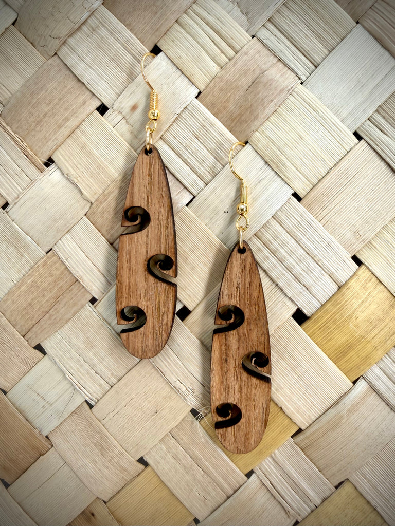 Koru Side Teardrop Earrings