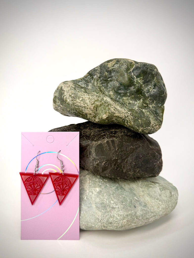 Batik Triangle Earrings