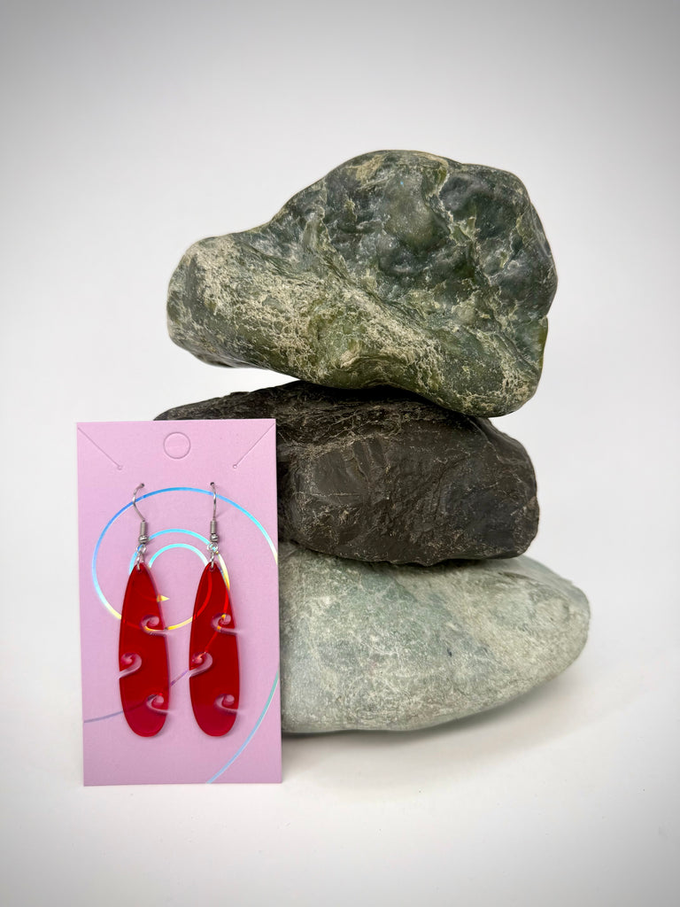 Koru Side Teardrop Earrings