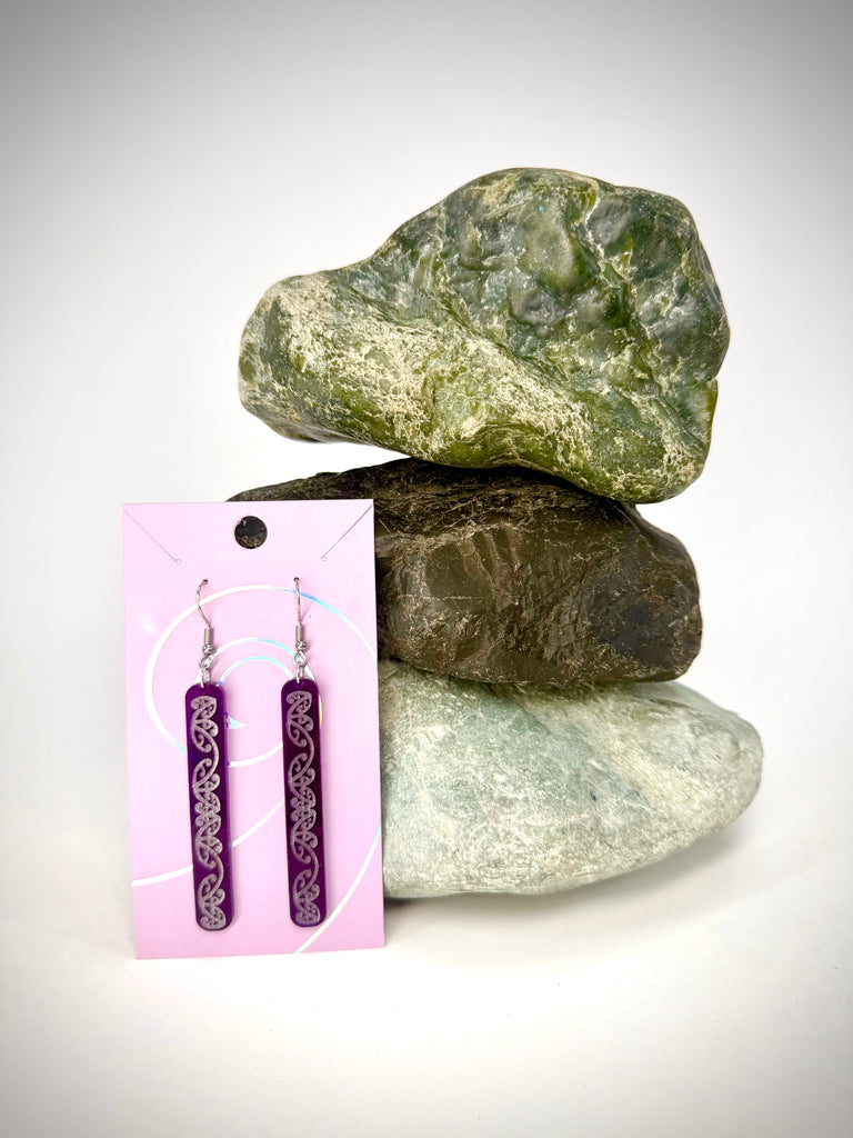 Kowhaiwhai Straight Drop Earrings