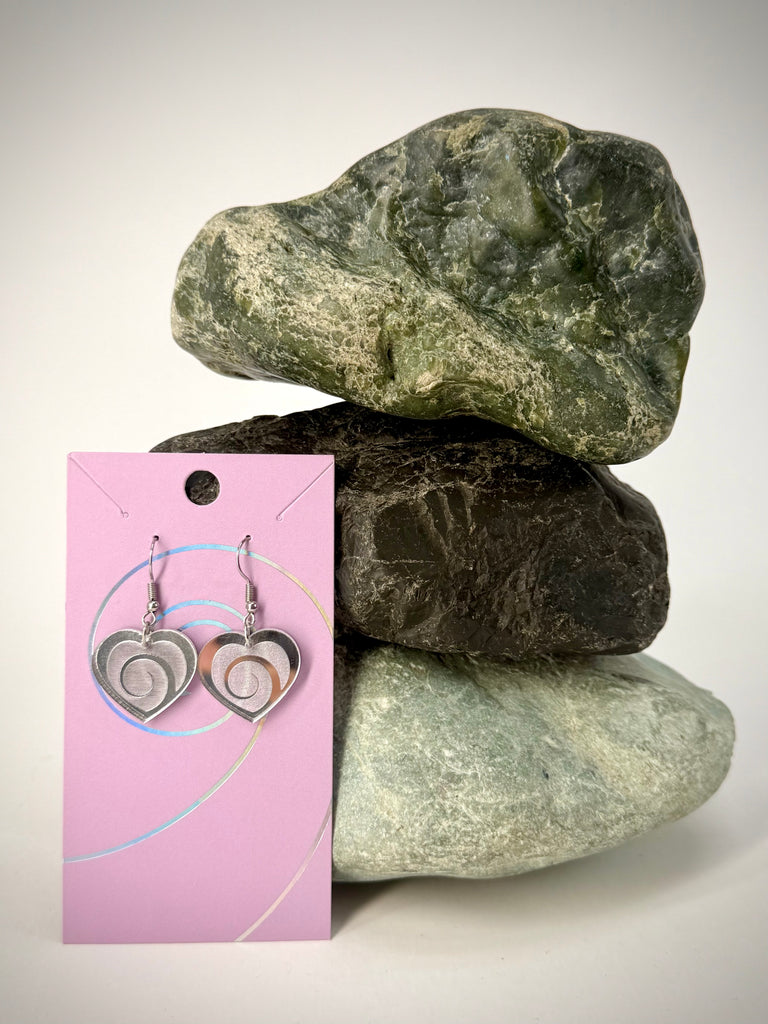Aroha Heart Drop Earrings