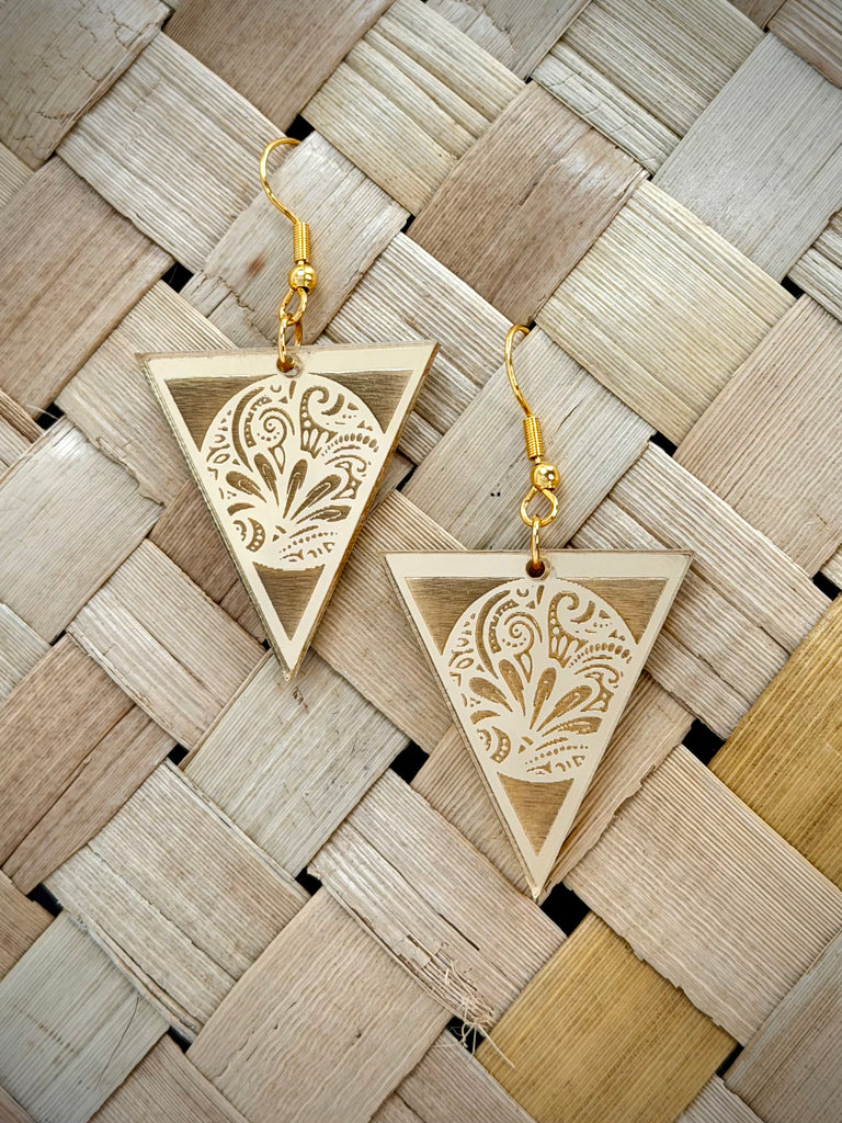 Batik Triangle Earrings