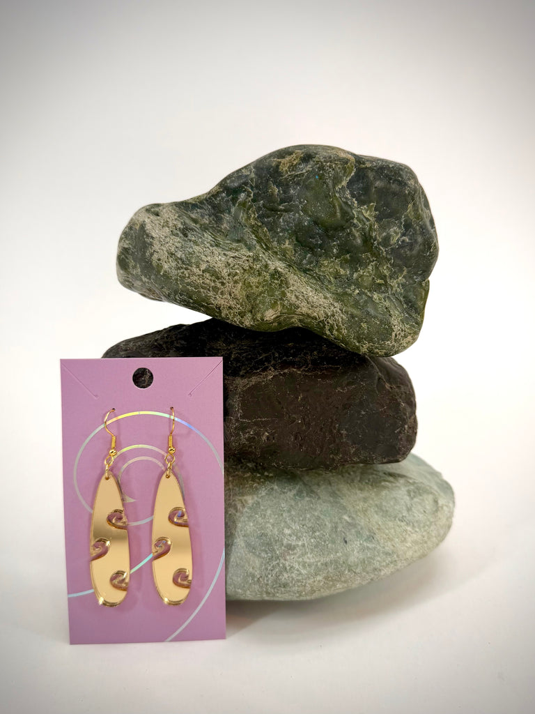 Koru Side Teardrop Earrings