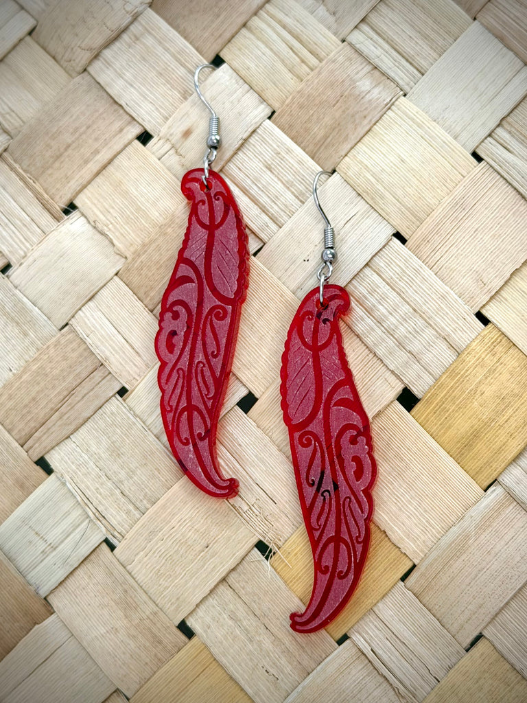 Wai Huruhuru Earrings
