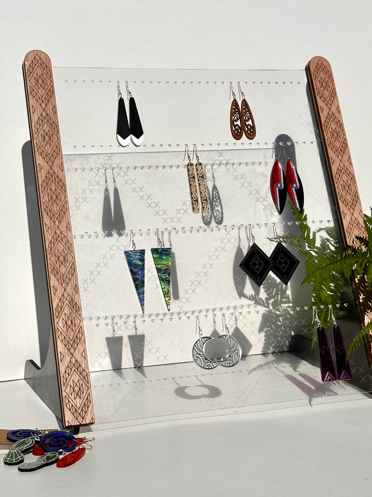 Earring stands customized for retail display