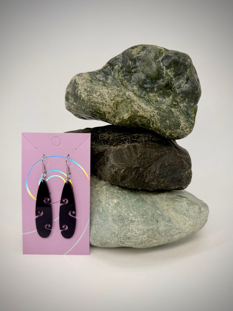 Koru Side Teardrop Earrings