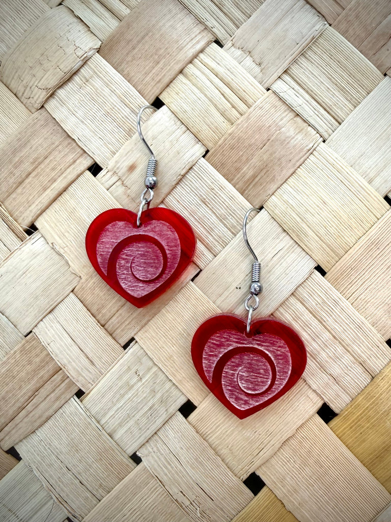 Aroha Heart Drop Earrings