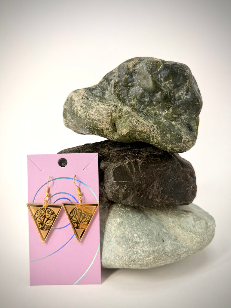 Batik Triangle Earrings