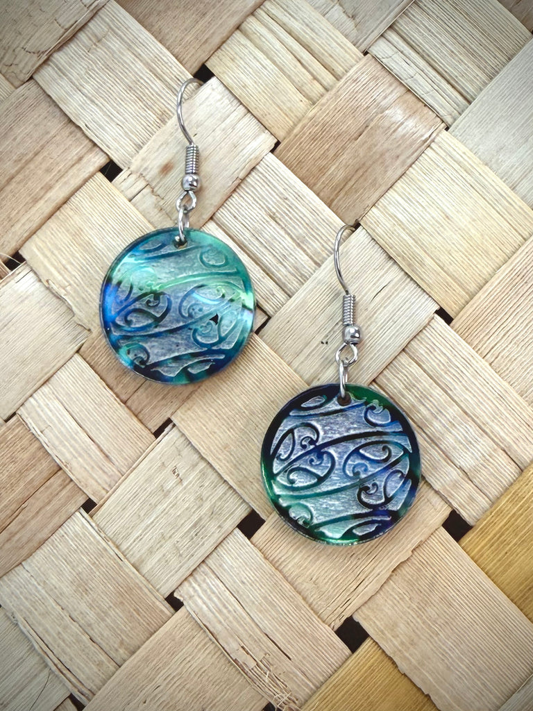 Kowhaiwhai Circle Earrings
