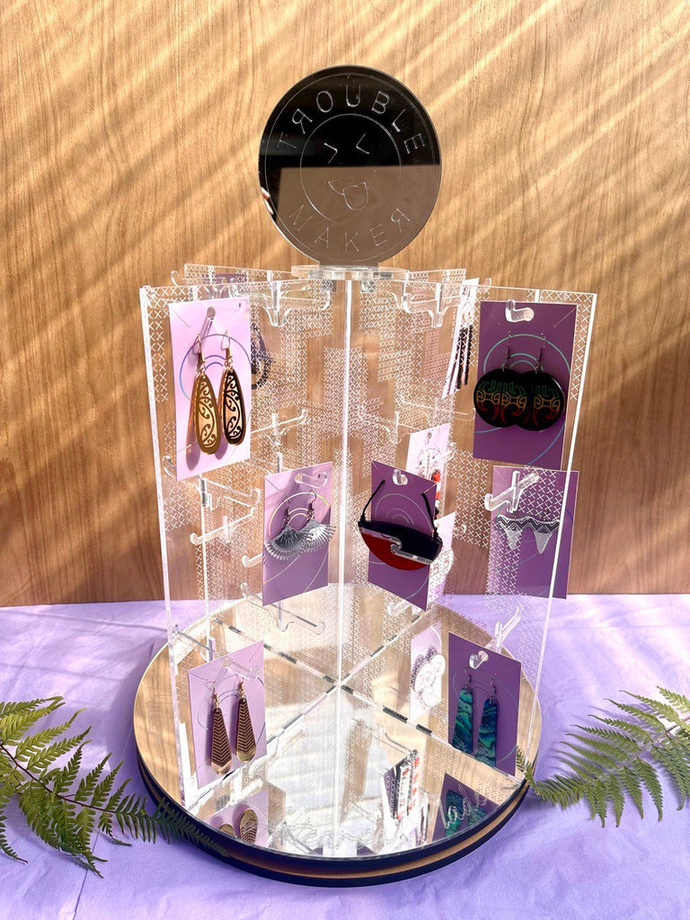 Earring stands customized for retail display