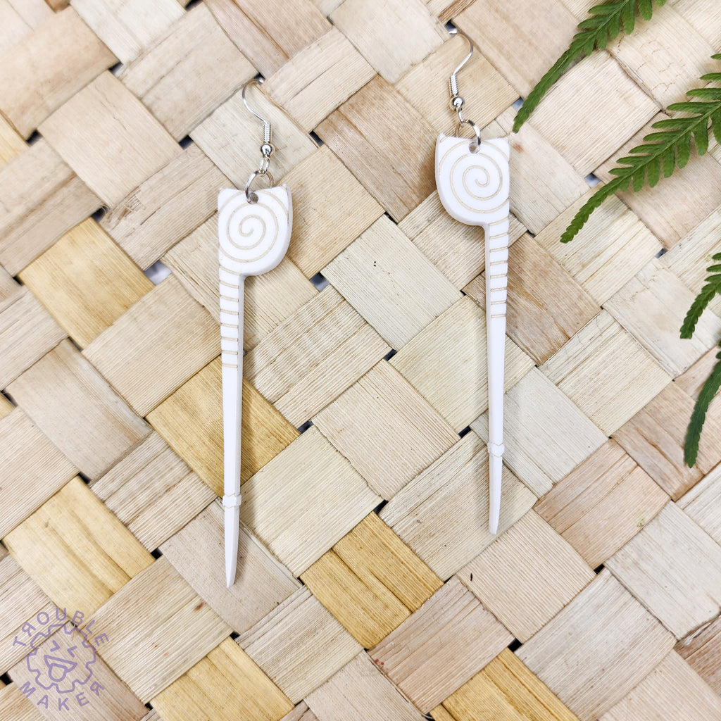Tewhatewha earrings - TroubleMaker.co.nz