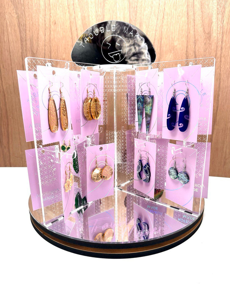 Earring stands customized for retail display
